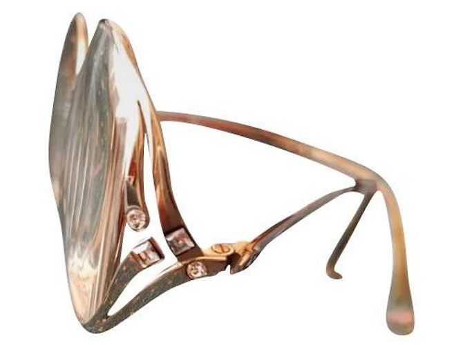 Occhiali da sole Christian Dior in metallo oro Gold hardware - vista 2