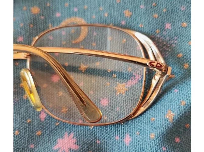 Occhiali da sole Christian Dior in metallo oro Gold hardware - vista 3