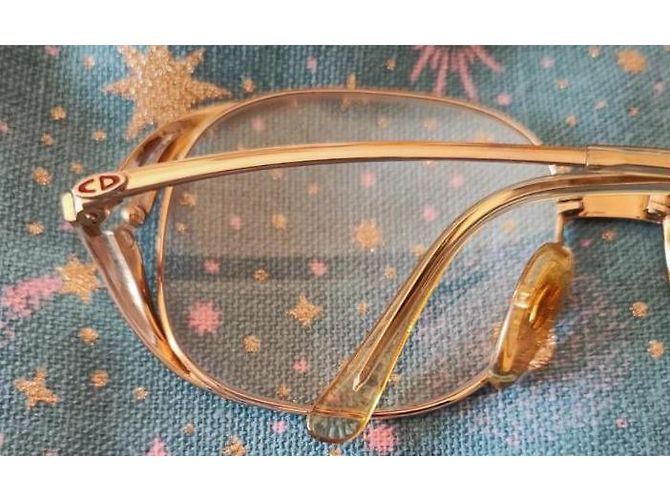 Occhiali da sole Christian Dior in metallo oro Gold hardware - vista 4