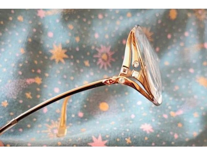 Occhiali da sole Christian Dior in metallo oro Gold hardware - vista 7