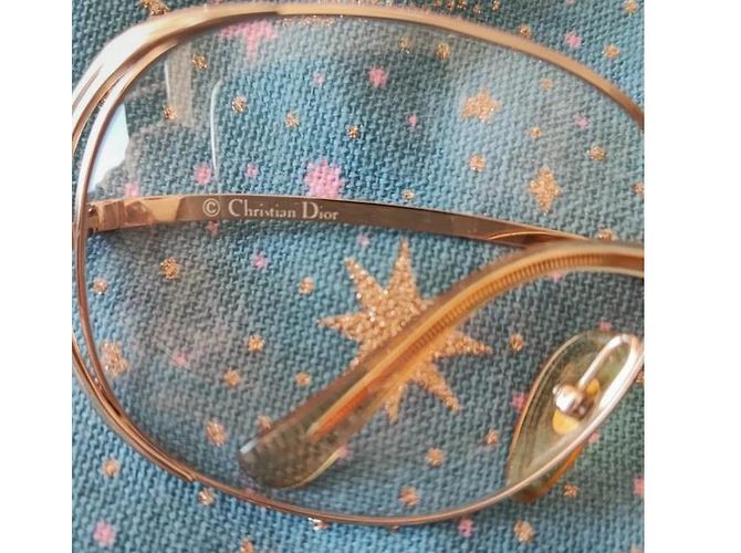 Occhiali da sole Christian Dior in metallo oro Gold hardware - vista 8