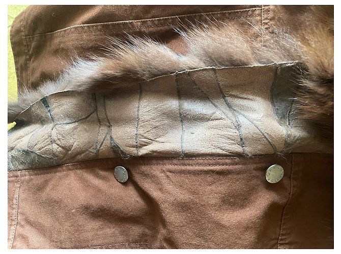 Giacca Ramosport in cotone marrone con inserti in pelle - vista 14