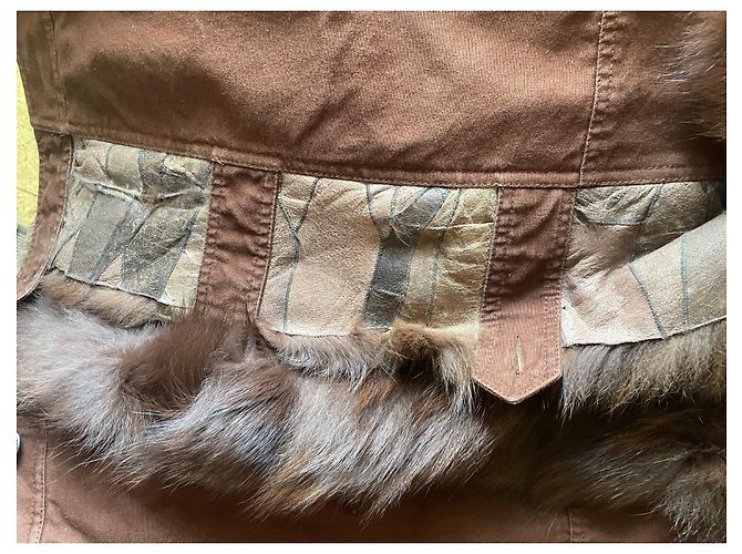 Giacca Ramosport in cotone marrone con inserti in pelle - vista 15