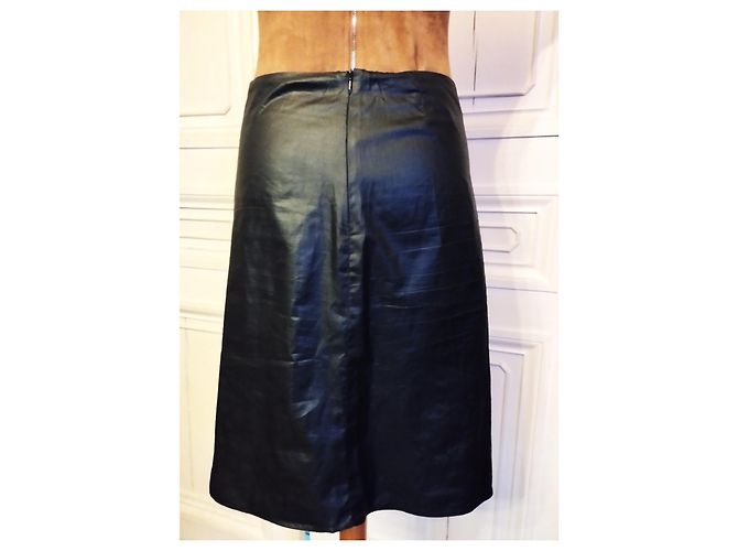 BARBARA BUI ROCK ROCK GLACIS LEDEREFFEKT DURCHBROCHENE LASERSCHNITTE T 36/38 Schwarz - Ansicht 6