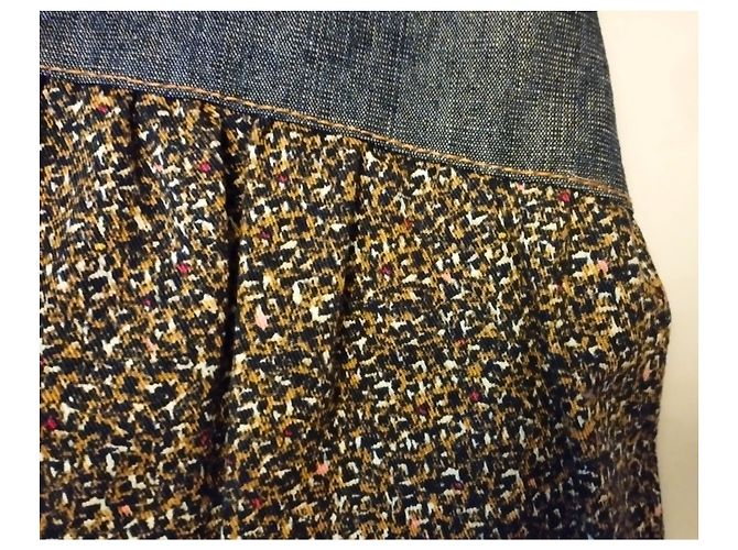 GONNA CHRISTIAN LACROIX GONNA PATCHWORK DENIM..WOOL..SCHINTZ..DENTEL T 34/36 Multicolore - vista 10