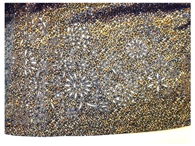 GONNA CHRISTIAN LACROIX GONNA PATCHWORK DENIM..WOOL..SCHINTZ..DENTEL T 34/36 Multicolore - vista 14