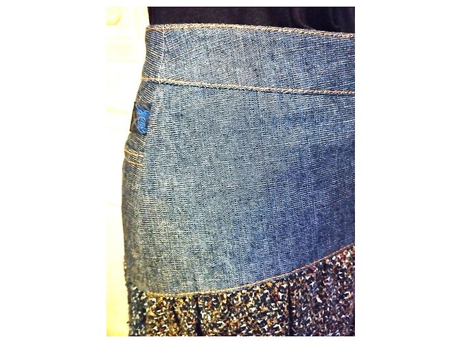 GONNA CHRISTIAN LACROIX GONNA PATCHWORK DENIM..WOOL..SCHINTZ..DENTEL T 34/36 Multicolore - vista 15