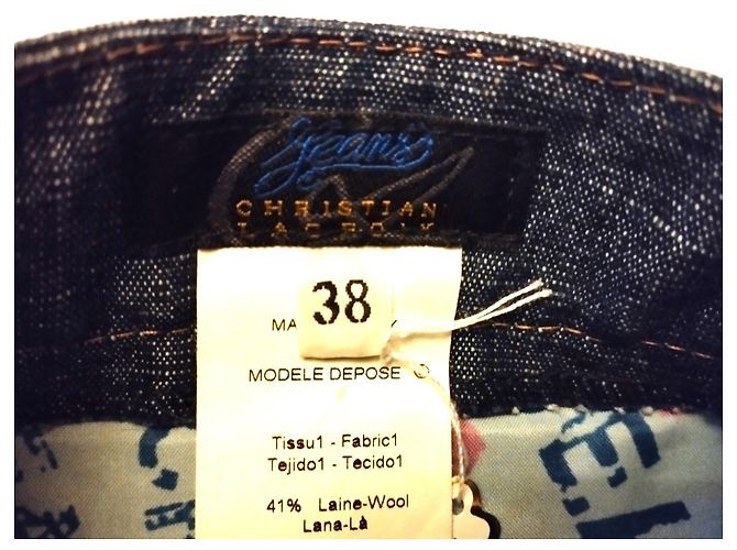 GONNA CHRISTIAN LACROIX GONNA PATCHWORK DENIM..WOOL..SCHINTZ..DENTEL T 34/36 Multicolore - vista 3