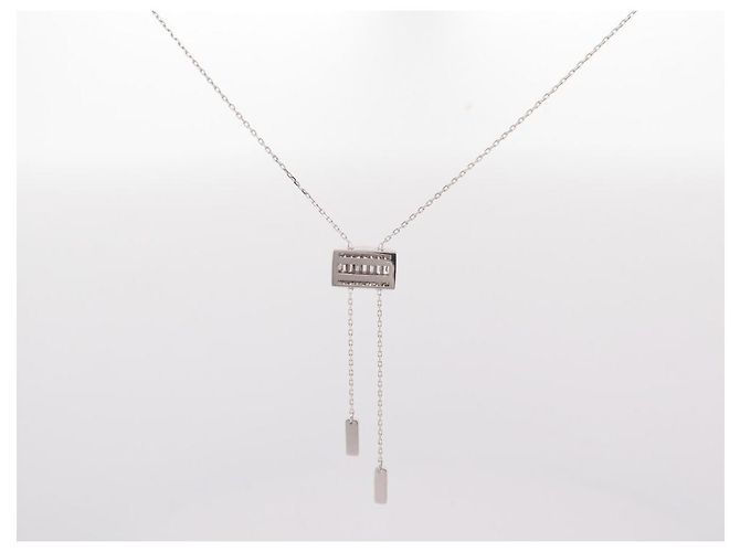 NUOVA COLLANA PENDENTE MESSIKA LIZ IN ORO BIANCO 18K 81 Diamants 0.81 COLLANA CT - vista 2