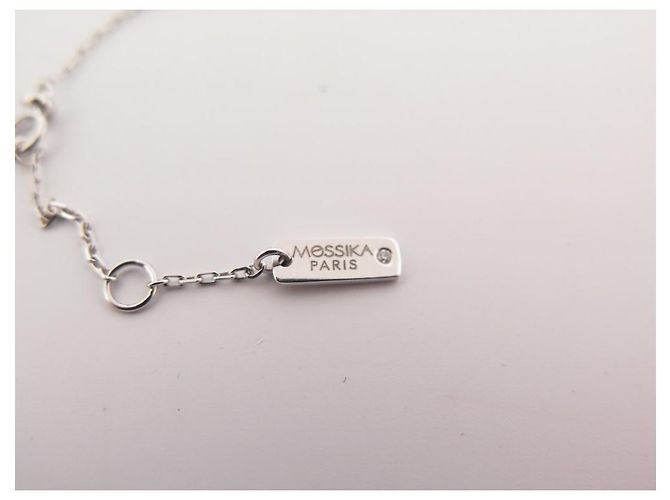 NUOVA COLLANA PENDENTE MESSIKA LIZ IN ORO BIANCO 18K 81 Diamants 0.81 COLLANA CT - vista 4