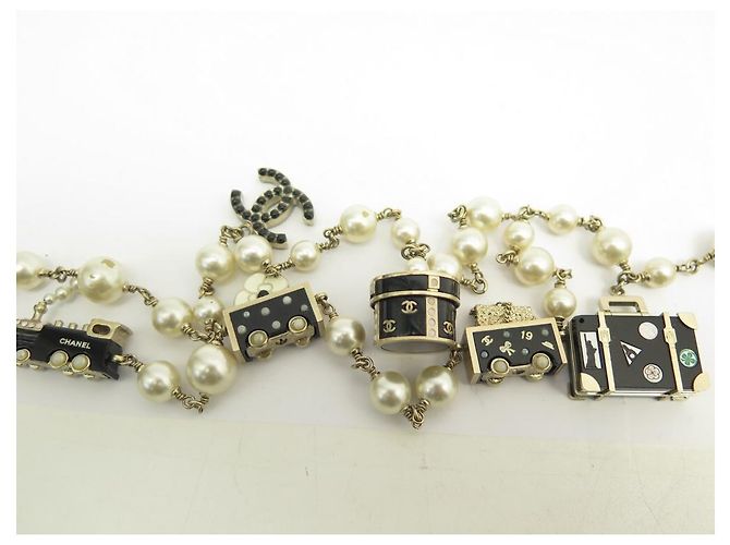 Medaillon CHANEL KRAGENGÜRTEL 2007 KETTE CHARMS CHARMS ZUG ZEITLOSER GÜRTEL Golden - Ansicht 3