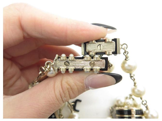 Medaillon CHANEL KRAGENGÜRTEL 2007 KETTE CHARMS CHARMS ZUG ZEITLOSER GÜRTEL Golden - Ansicht 8
