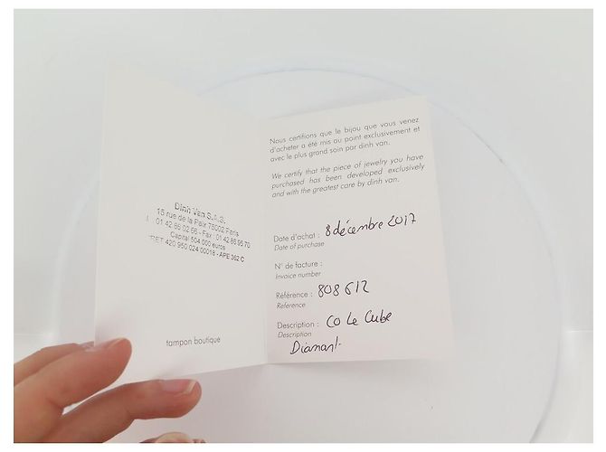 NUOVO DINH VAN LE CUBE ORECCHINO A CLIP CON DIAMANTI E ORO BIANCO - vista 10
