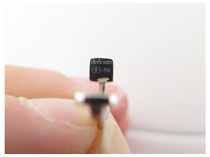 NUOVO DINH VAN LE CUBE ORECCHINO A CLIP CON DIAMANTI E ORO BIANCO - vista 5