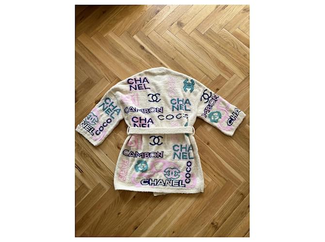 Cambon Chanel Strickjacke aus Baumwolle Farbe Eggshell Größe 36 Aus weiß - Ansicht 2