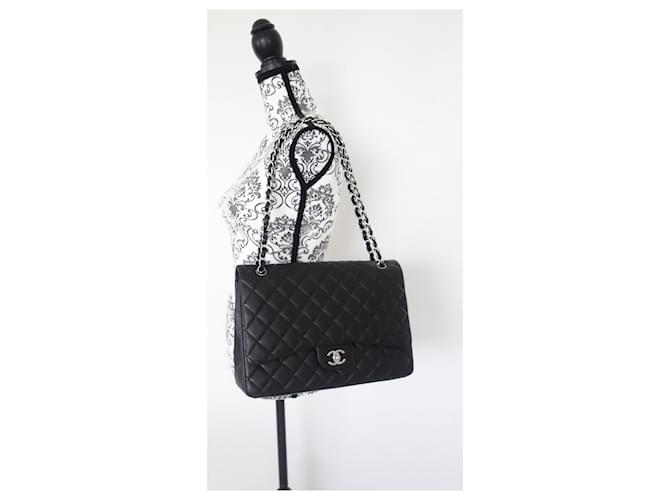 Timeless Maxi borsa Chanel Classic Nero - vista 10