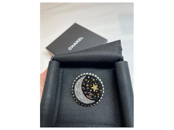 Spilla Chanel Galaxy con Perle e Paillettes Nero - vista 2