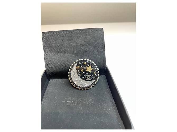 Spilla Chanel Galaxy con Perle e Paillettes Nero - vista 6