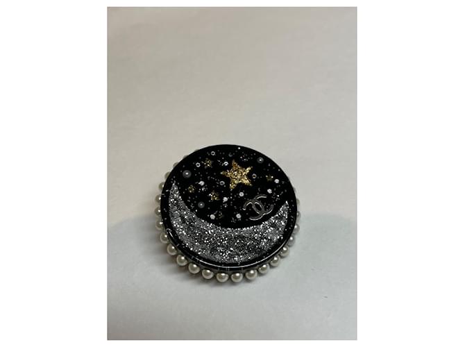 Spilla Chanel Galaxy con Perle e Paillettes Nero - vista 7