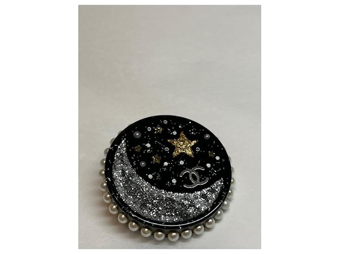 Spilla Chanel Galaxy con Perle e Paillettes Nero - vista 9