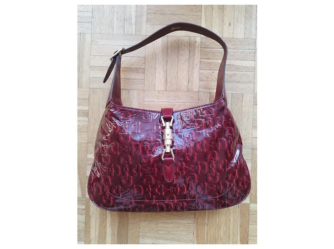 Zaino Gucci Jackie Rosso scuro Vernice Bordò - vista 15
