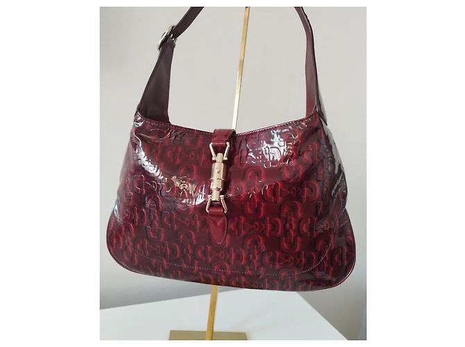 Zaino Gucci Jackie Rosso scuro Vernice Bordò - vista 3