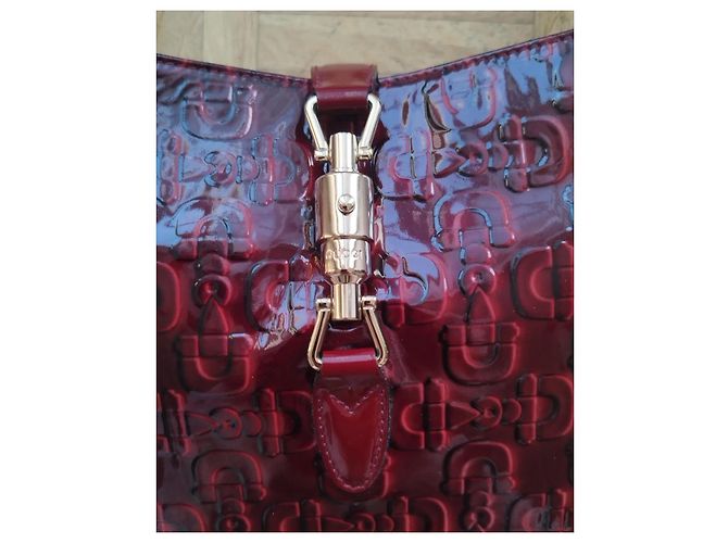 Zaino Gucci Jackie Rosso scuro Vernice Bordò - vista 4