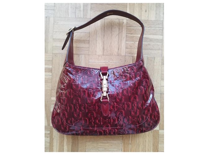 Zaino Gucci Jackie Rosso scuro Vernice Bordò - vista 5