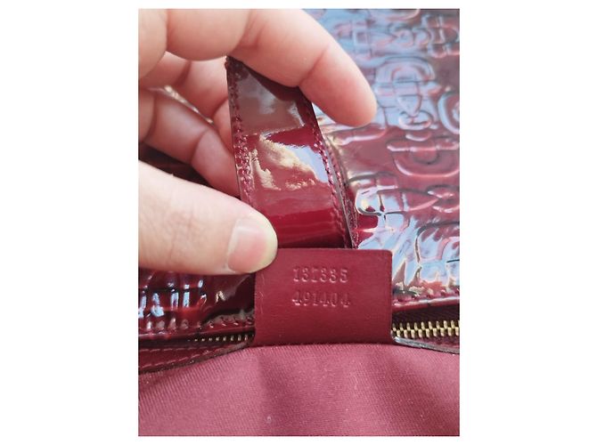 Zaino Gucci Jackie Rosso scuro Vernice Bordò - vista 9