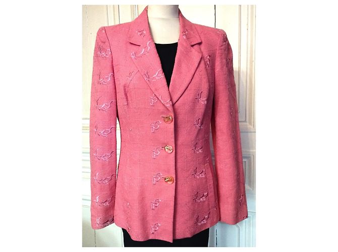 CHRISTIAN LACROIX RAMIE RASPBERRY COUTURE-JACKE T 38 Pink - Ansicht 10