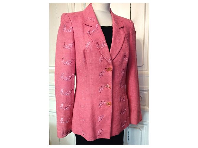 CHRISTIAN LACROIX RAMIE RASPBERRY COUTURE-JACKE T 38 Pink - Ansicht 12