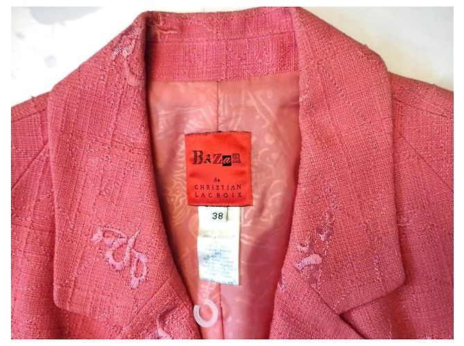 CHRISTIAN LACROIX RAMIE RASPBERRY COUTURE-JACKE T 38 Pink - Ansicht 2