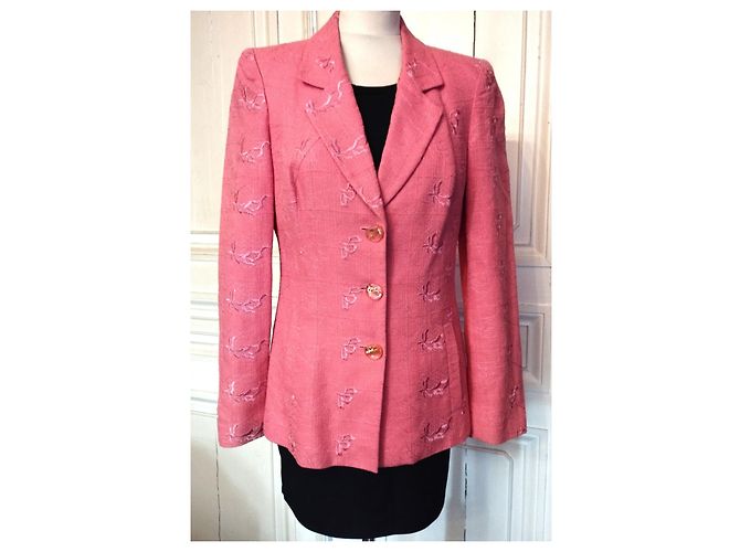 CHRISTIAN LACROIX RAMIE RASPBERRY COUTURE-JACKE T 38 Pink - Ansicht 20