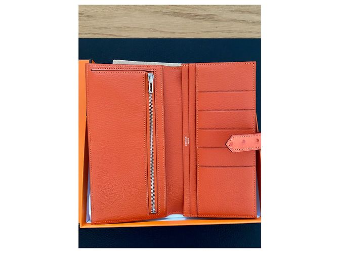 Hermès Bearn Wallet Orange - view 8