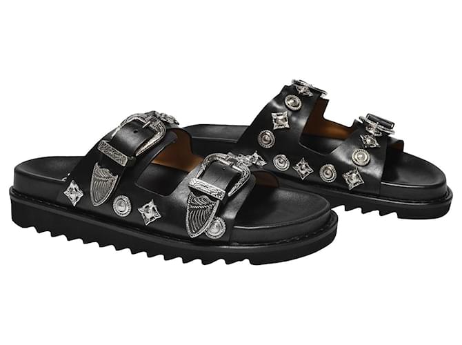 AJ844 Mulo - Toga Pulla - Nero - Pelle - vista 2