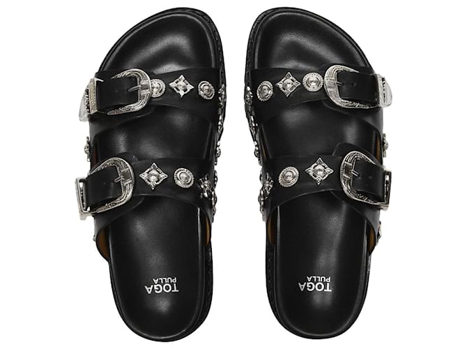 AJ844 Mulo - Toga Pulla - Nero - Pelle - vista 3