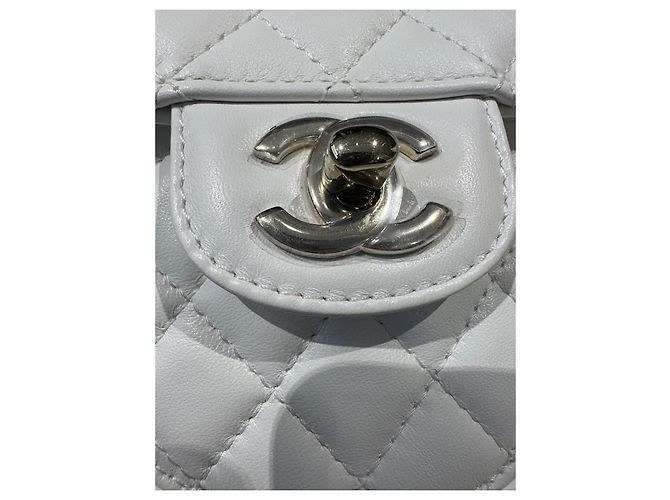 Timeless Borsa Chanel Heart in pelle bianca Bianco - vista 5