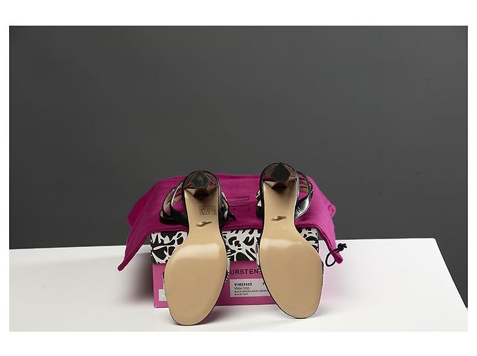 Sandali Diane Von Furstenberg in pelle Damier Ebene - vista 3