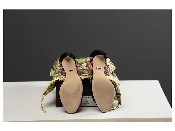 Sandali Diane Von Furstenberg Anaïs in pelle nero e rosa - vista 3