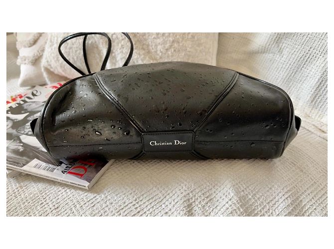 Borsa Christian Dior in vernice nera Nero - vista 4