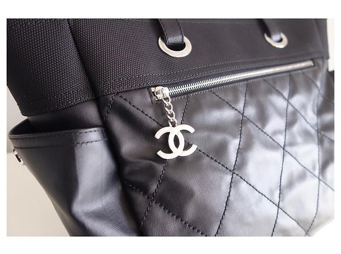 Borsa shopping Chanel Paris-Biarritz Nero - vista 13