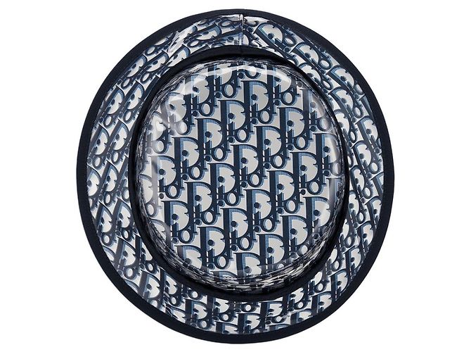 Cappello Christian Dior Oblique Blu PVC Trasparente - vista 2
