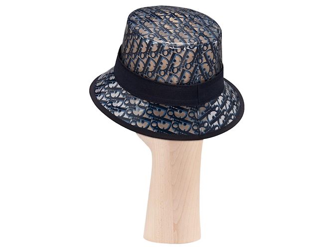 Cappello Christian Dior Oblique Blu PVC Trasparente - vista 3