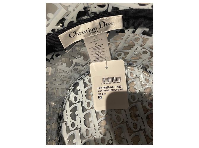 Cappello Christian Dior Oblique Blu PVC Trasparente - vista 5
