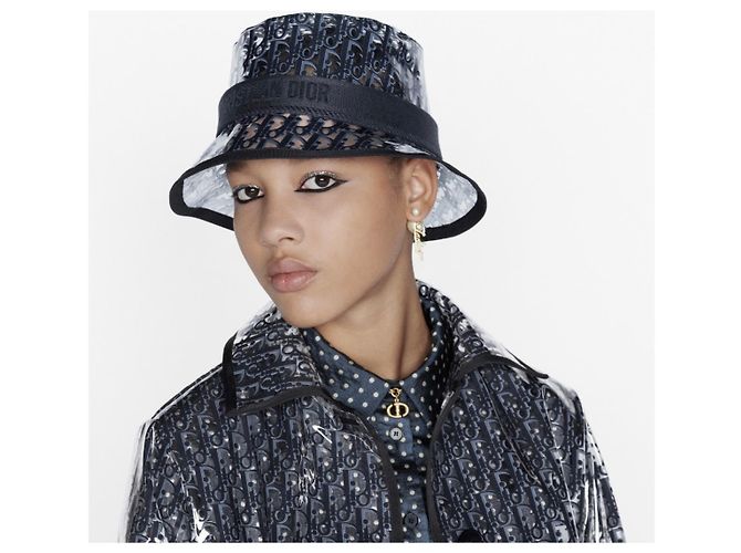 Cappello Christian Dior Oblique Blu PVC Trasparente - vista 6