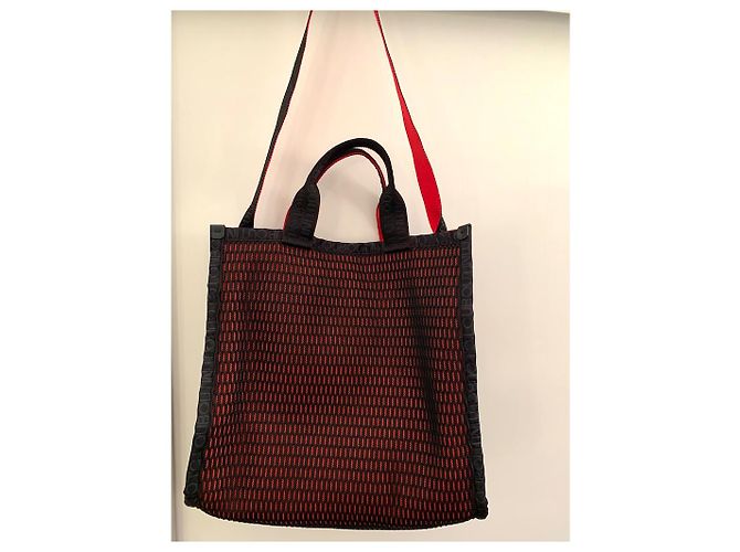 Bolso tote Christian Louboutin negro y rojo de material sintético Roja - vista 12