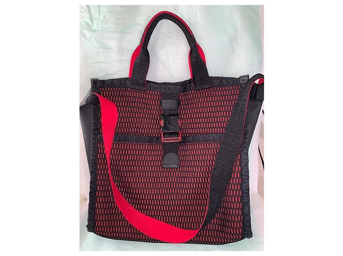 Bolso tote Christian Louboutin negro y rojo de material sintético Roja - vista 4