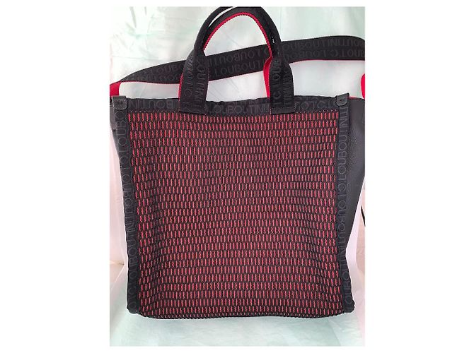 Bolso tote Christian Louboutin negro y rojo de material sintético Roja - vista 5