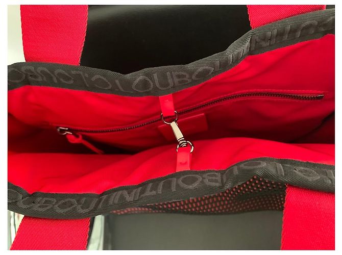 Bolso tote Christian Louboutin negro y rojo de material sintético Roja - vista 7