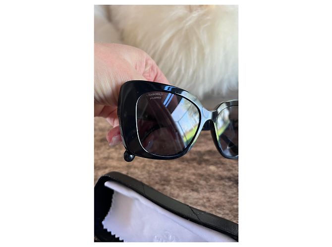 Gafas de sol Chanel negras de plástico Negro - vista 10